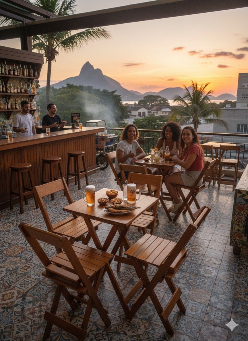 Mesa Bistrô Dobrável em Ambiente Aconchegante